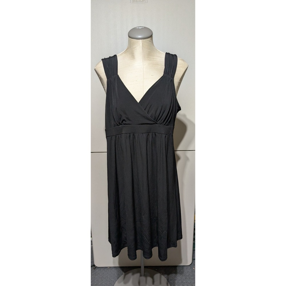 Michael Kors Black Maxi Women's Dress size L Empire Waste Knee Length cocktail